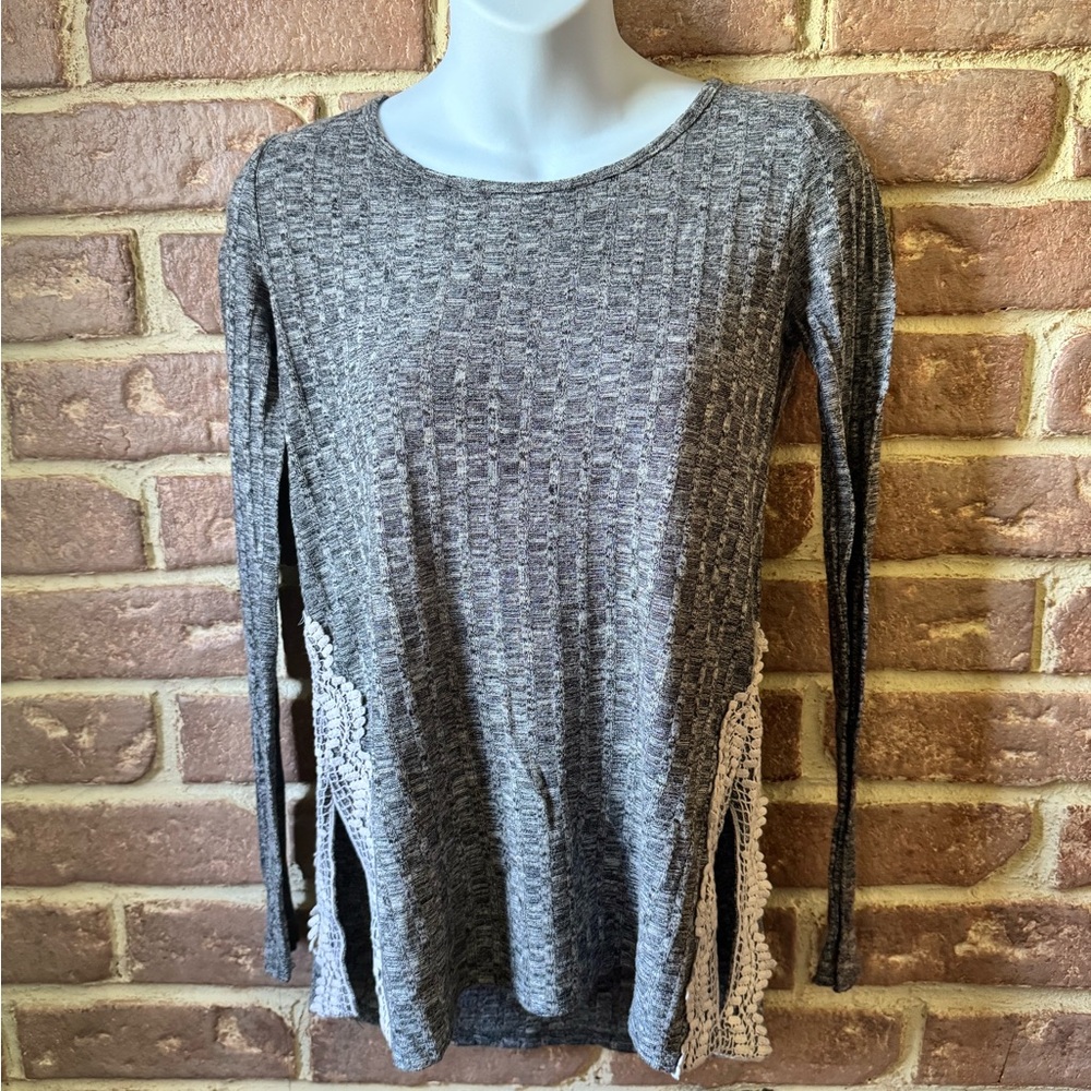 Rewind Gray Long Sleeve Women's Top